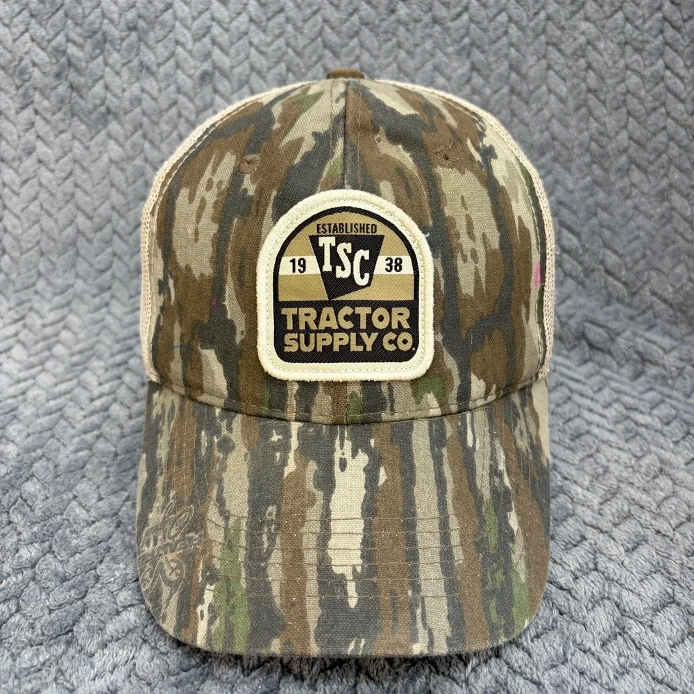 Tractor Supply Co TSC Camo Trucker Hat Mesh Snapback Outdoor Cap Camouflage